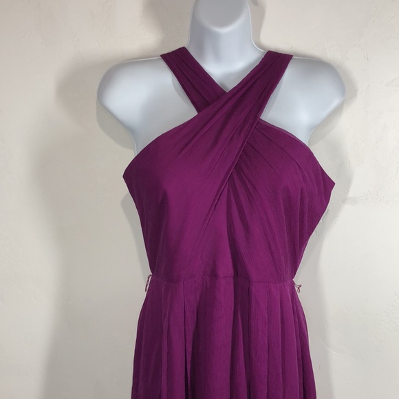 J.Crew purple long silk gown size 4 - Picture 2 of 11
